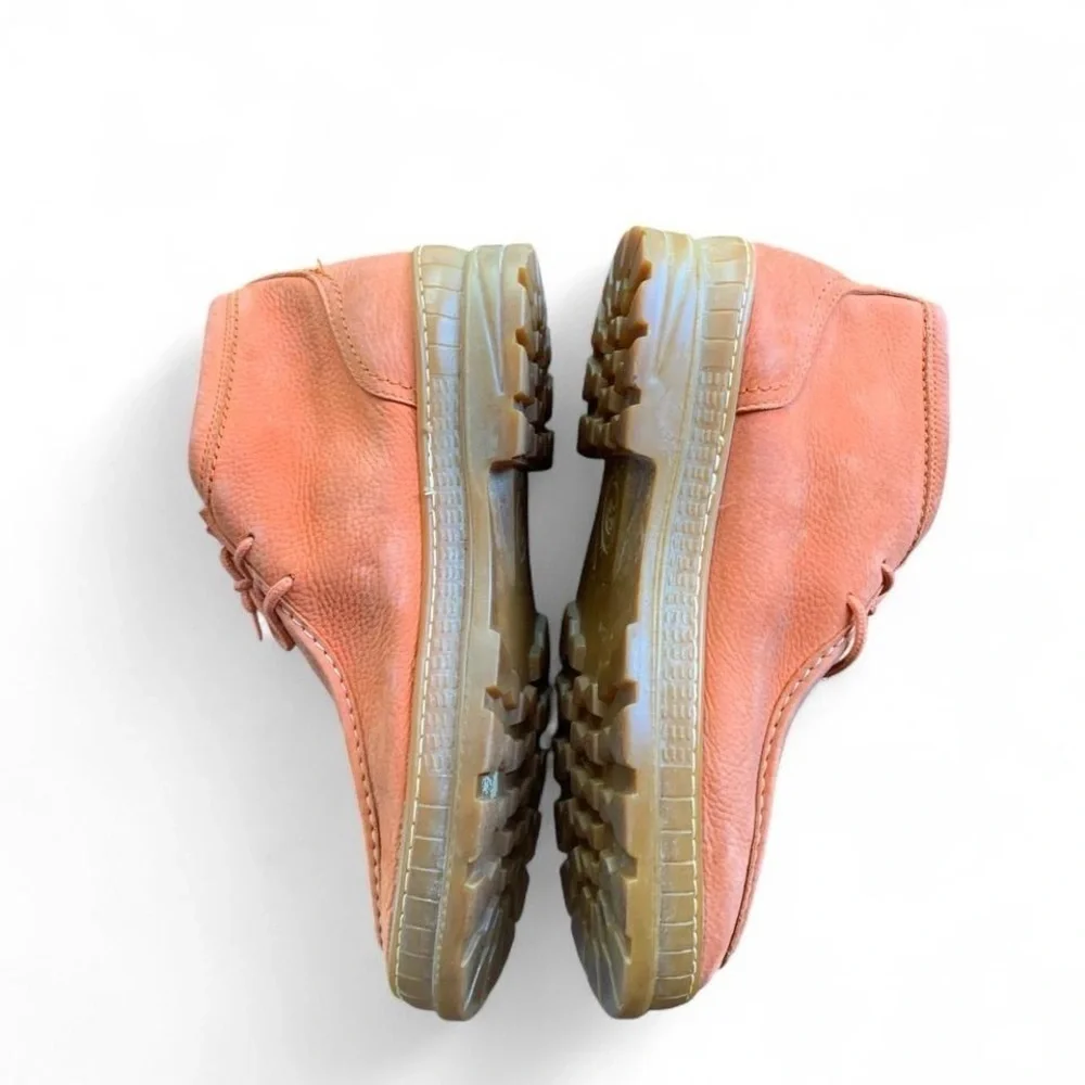 GBX vintage Y2K Men's Orange Leather suede moccasin chukka boots lace up size 12